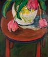 Stool and Tulips