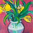 Tulips on Red
